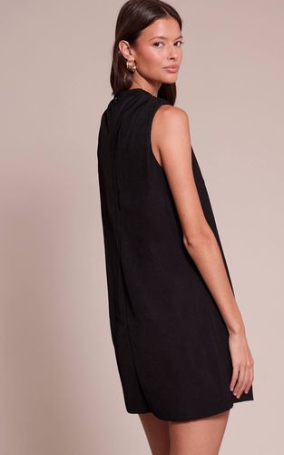 Black Robe Mini Tissée Asymétrique Avec Détail De Finition | Taille 42 - PrettyLittleThing - Modalova