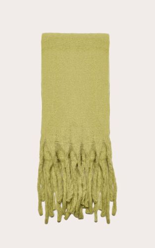 Olive Écharpe En Maille Effet Usé À Pompons - PrettyLittleThing - Modalova