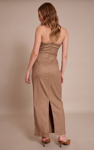 Stone Robe Longue Bustier À Imprimé Abstrait Avec Détails Froncés | Taille 42 - PrettyLittleThing - Modalova