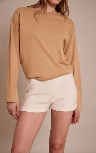 Cream Short Moulant Côtelé Brossé Épais | Taille 42 - PrettyLittleThing - Modalova