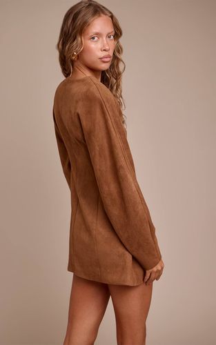 Brown Robe Blazer À Manches Cocon En Synthétique | Taille 42 - PrettyLittleThing - Modalova