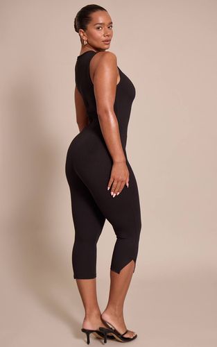 Black Combinaison Pantacourt Sculptante Col Montant Sans Manches Shape | Taille 36 - PrettyLittleThing - Modalova