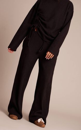 Black Ensemble Coordonné Pantalon Large Ultra Doux | Taille 32 - PrettyLittleThing - Modalova