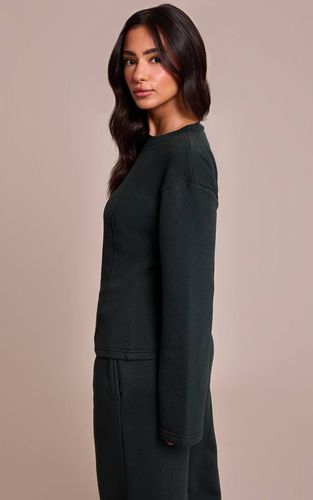 Green Sweat-shirt Petite À Manches Longues Avec Taille Cintrée | Taille Small - PrettyLittleThing - Modalova