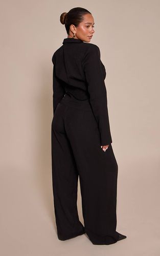 Black Combinaison-pantalon Ajustée Tissée Shape | Taille 36 - PrettyLittleThing - Modalova