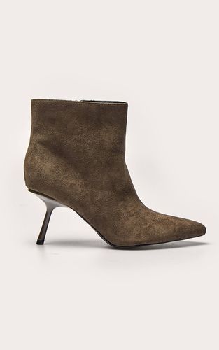 Olive Bottines À Talons Bout Pointu En Synthétique Plissé | Taille 38 - PrettyLittleThing - Modalova