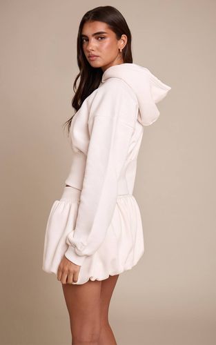Cream Veste Zippée Cintrée En Molleton | Taille XL - PrettyLittleThing - Modalova
