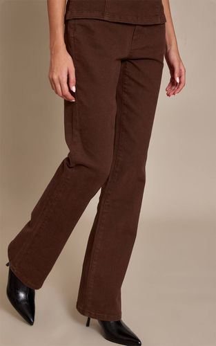 Brown Jean Évasé Stretch | Taille 32 - PrettyLittleThing - Modalova