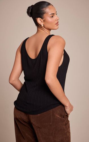 Black Haut En Maille Grande Taille Col Bénitier Avec Détails Contrastés | Taille 2XL - PrettyLittleThing - Modalova