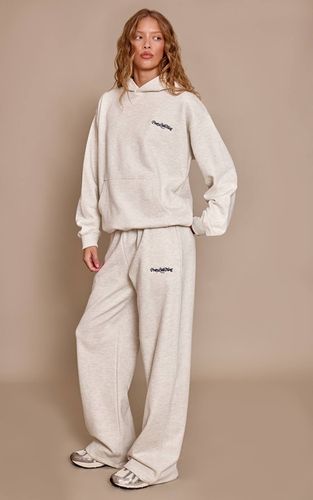 Ash Grey Jogging Droit En Coton Loopback Épais 440 G/m² PLT | Taille XL - PrettyLittleThing - Modalova