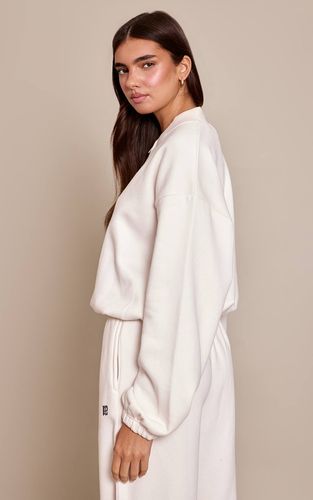 Cream Veste Bomber Molletonnée | Taille XL - PrettyLittleThing - Modalova