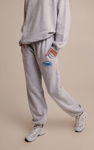 Ash Grey Pantalon De Jogging En Molleton De Coton Avec Bas Resserrés Run Club | Taille XL - PrettyLittleThing - Modalova