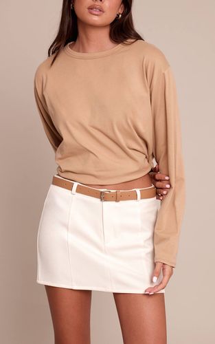Cream Jupe Mini Ceinturée | Taille 42 - PrettyLittleThing - Modalova