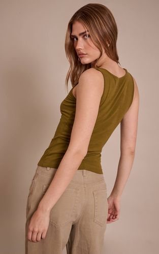 Olive Débardeur En Coton Doux À Encolure En V | Taille 32 - PrettyLittleThing - Modalova