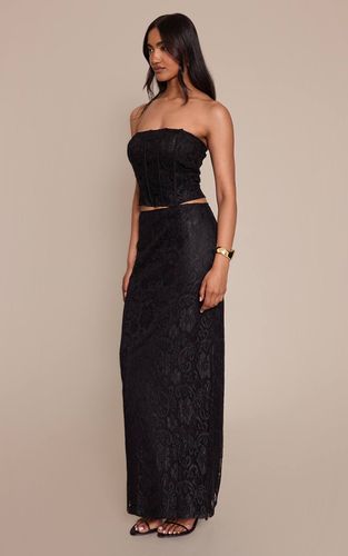 Black Ensemble Coordonné Jupe Longue En Dentelle | Taille 42 - PrettyLittleThing - Modalova