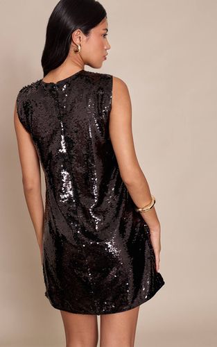 Black Robe Droite Mini À Paillettes | Taille 32 - PrettyLittleThing - Modalova