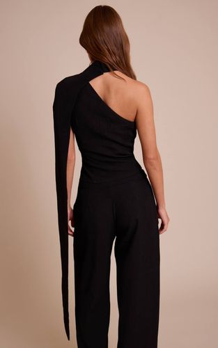 Black Haut Cape D'épaule Tissé Ajusté | Taille 42 - PrettyLittleThing - Modalova