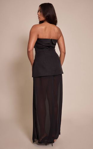 Black Robe Maxi Bandeau Shape À Ourlet Transparent | Taille 36 - PrettyLittleThing - Modalova