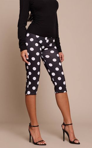 Black Capri À Pois | Taille 36 - PrettyLittleThing - Modalova