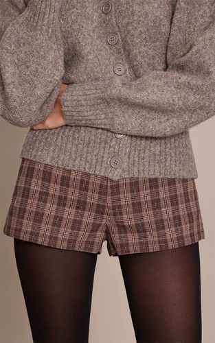 Brown Short Taille Basse À Carreaux | Taille 42 - PrettyLittleThing - Modalova