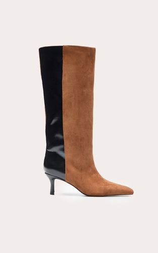 Multi Botte Haute À Talon En Synthétique Synthétique Contrastée | Taille 38 - PrettyLittleThing - Modalova