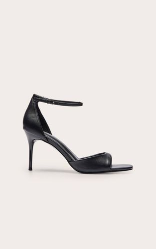Washed Black Sandales À Talons Minimalistes À Bout Carré Imprimé Synthétique | Taille 41 - PrettyLittleThing - Modalova
