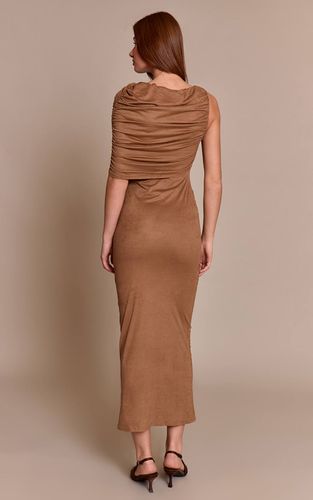 Stone Robe Longue Moulante Asymétrique En Synthétique Avec Drapé | Taille 42 - PrettyLittleThing - Modalova