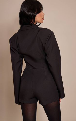Black Combi-short Tailleur Tissé Style Blazer | Taille 42 - PrettyLittleThing - Modalova