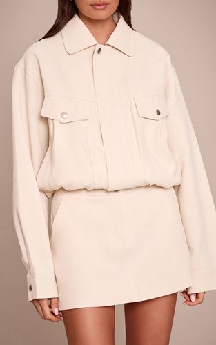 Cream Jupe Ajustée Tissée À Poches Mini Ensemble Coordonné | Taille 42 - PrettyLittleThing - Modalova
