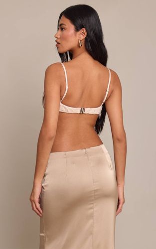 Stone Brassière Satinée Avec Détails De Coutures | Taille 44 - PrettyLittleThing - Modalova