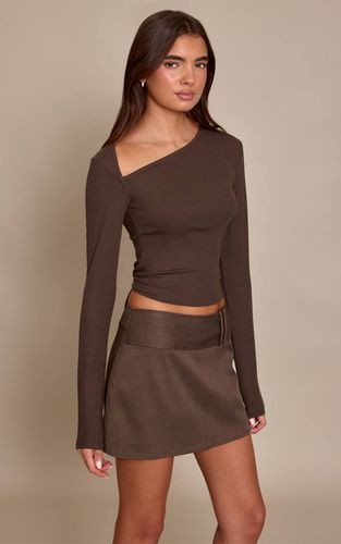 Brown Jupe-short Ceinturée Tissée | Taille 32 - PrettyLittleThing - Modalova