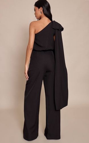 Black Combinaison Jambe Droite Asymétrique Avec Nœud Décoratif | Taille 32 - PrettyLittleThing - Modalova