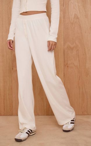 Cream Pantalon Large Super Doux Ensemble Coordonné | Taille 44 - PrettyLittleThing - Modalova