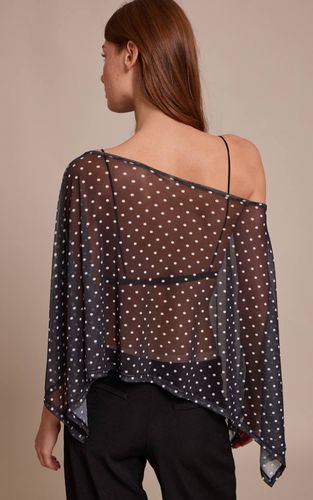 Black Cape En Résille À Pois | Taille 34 - PrettyLittleThing - Modalova
