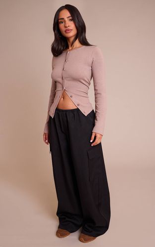Black Cargo Large Tissé Petite Taille | Taille 30 - PrettyLittleThing - Modalova