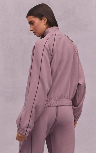 Sweatshirt Bomber En Molleton Interlock Avec Passepoil Contrastant | Taille XS - PrettyLittleThing - Modalova