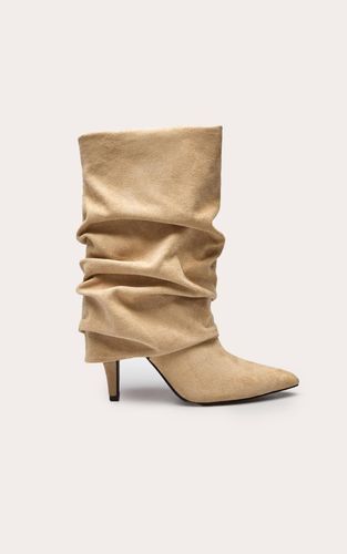 Stone Bottines À Revers Plissé En Synthétique | Taille 38 - PrettyLittleThing - Modalova
