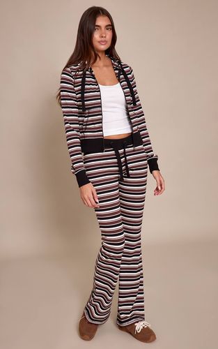 Black Stripes Pantalon Évasé Skinny Taille Basse Coordonné | Taille 42 - PrettyLittleThing - Modalova