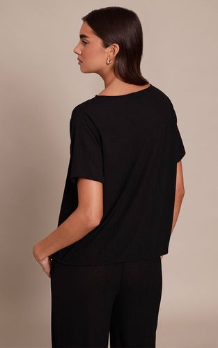 Black Ensemble Coordonné T-shirt Fluide Texturé Transparent | Taille 42 - PrettyLittleThing - Modalova