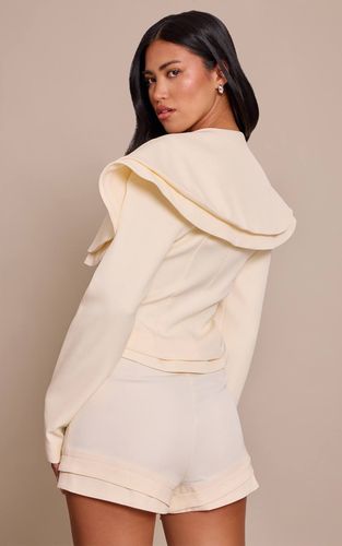 Cream Combinaison-short Oversize Tissée Ajustée | Taille 42 - PrettyLittleThing - Modalova