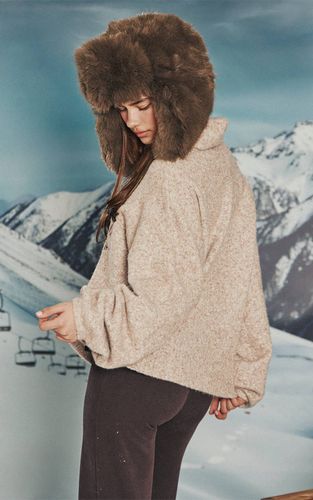 Synthétiquell Col Roulé Oversize À Slogan Chiné | Taille Large - PrettyLittleThing - Modalova