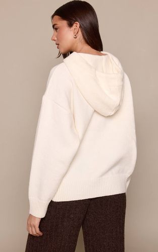 Cream Sweat À Casynthétiqueche Oversize En Maille Avec Détails Boutonnés | Taille XS - PrettyLittleThing - Modalova