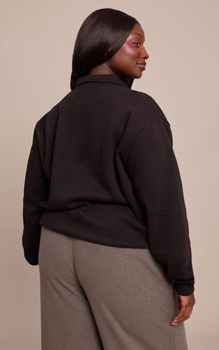 Black Sweat Polo Grande Taille | Taille XL - PrettyLittleThing - Modalova