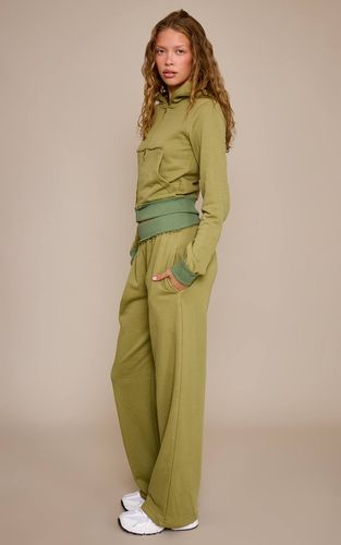 Khaki Pantalon De Jogging Droit À Taille Usée | Taille XL - PrettyLittleThing - Modalova