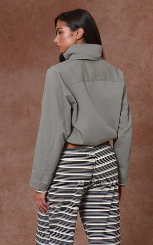 Olive Coupe-vent Col Montant Avec Casynthétiqueche Amovible | Taille 42 - PrettyLittleThing - Modalova