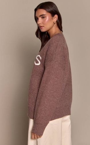 Mocha Synthétiquell En Maille Jacquard Paris | Taille XS - PrettyLittleThing - Modalova