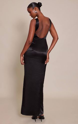 Black Robe Longue Sans Manches Dos Nu | Taille 42 - PrettyLittleThing - Modalova