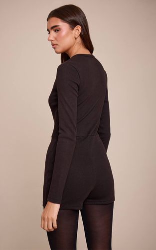 Black Combinaison De Nuit À Boutons | Taille XS - PrettyLittleThing - Modalova
