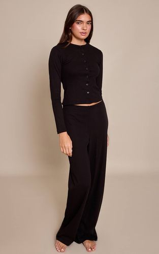 Black Pantalon De Pyjama Large À Taille Élastiquée | Taille XS - PrettyLittleThing - Modalova