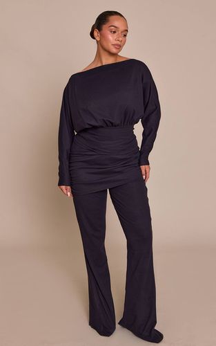 Black Pantalon Shape À Devant Croisé En Tissu Doux Au Toucher | Taille XS - PrettyLittleThing - Modalova